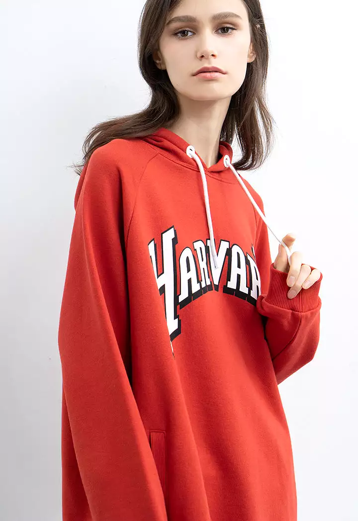 Printed Hooded Sweatshirt With Hood