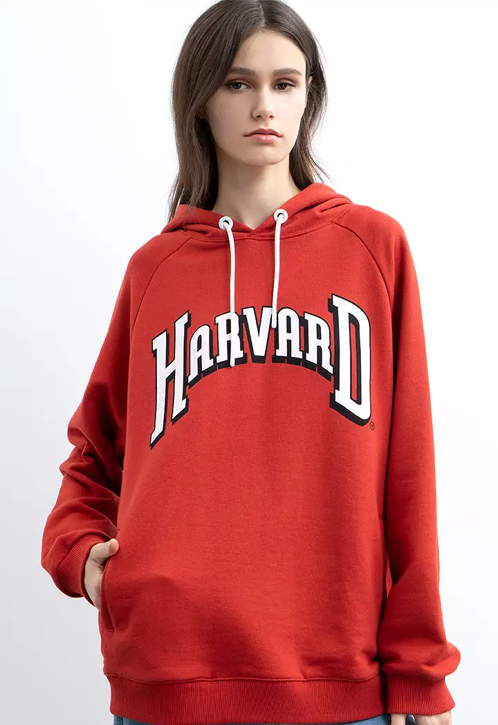 Printed Hooded Sweatshirt With Hood