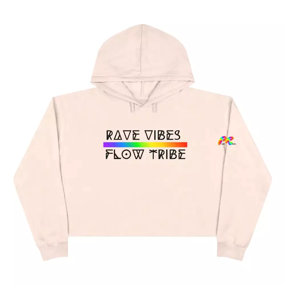 Rave Vibes Crop Hoodie