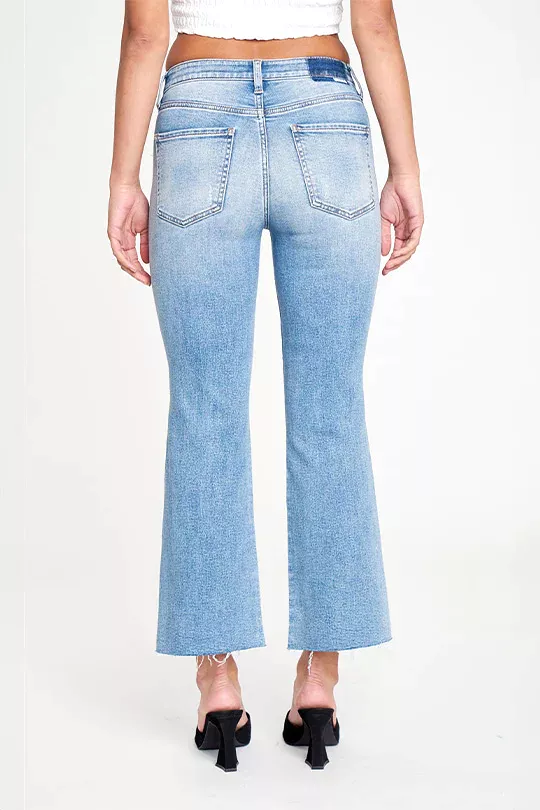 Runaway Low Rise Crop Flare Jean