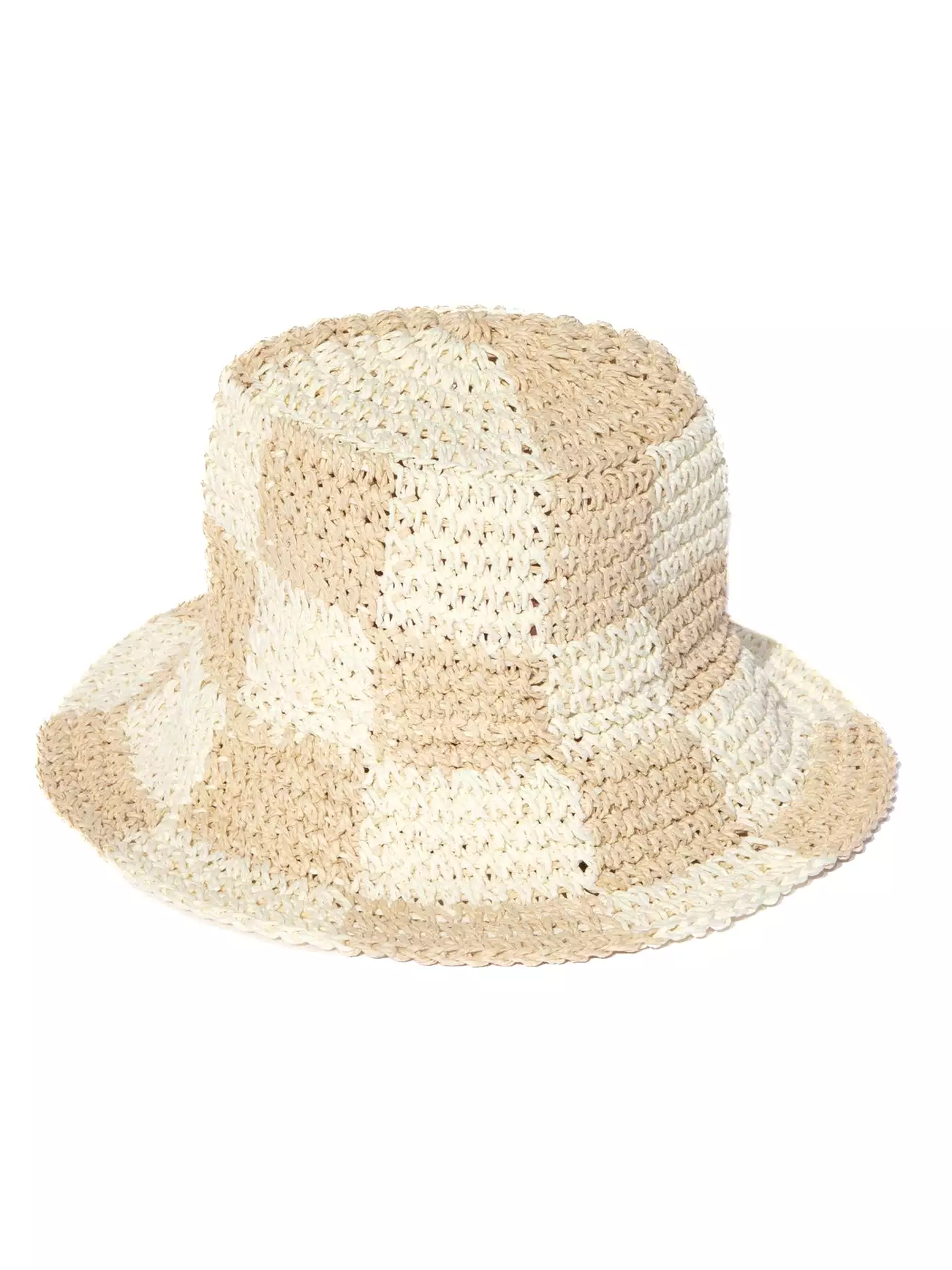 Saint-Martin Beige Checker Hat