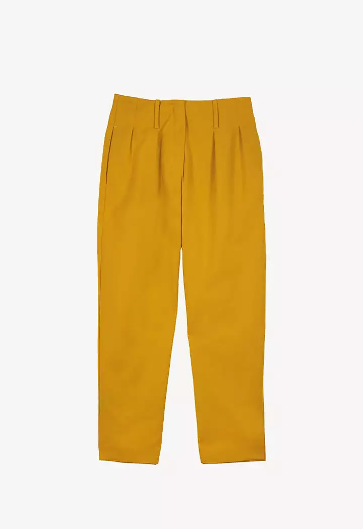 Solid Mid-Rise Pants