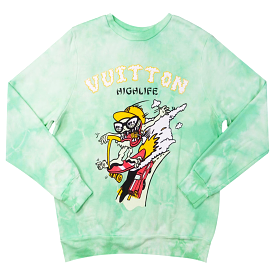 Vuitton Tie Dye Crewneck (Green) /C6