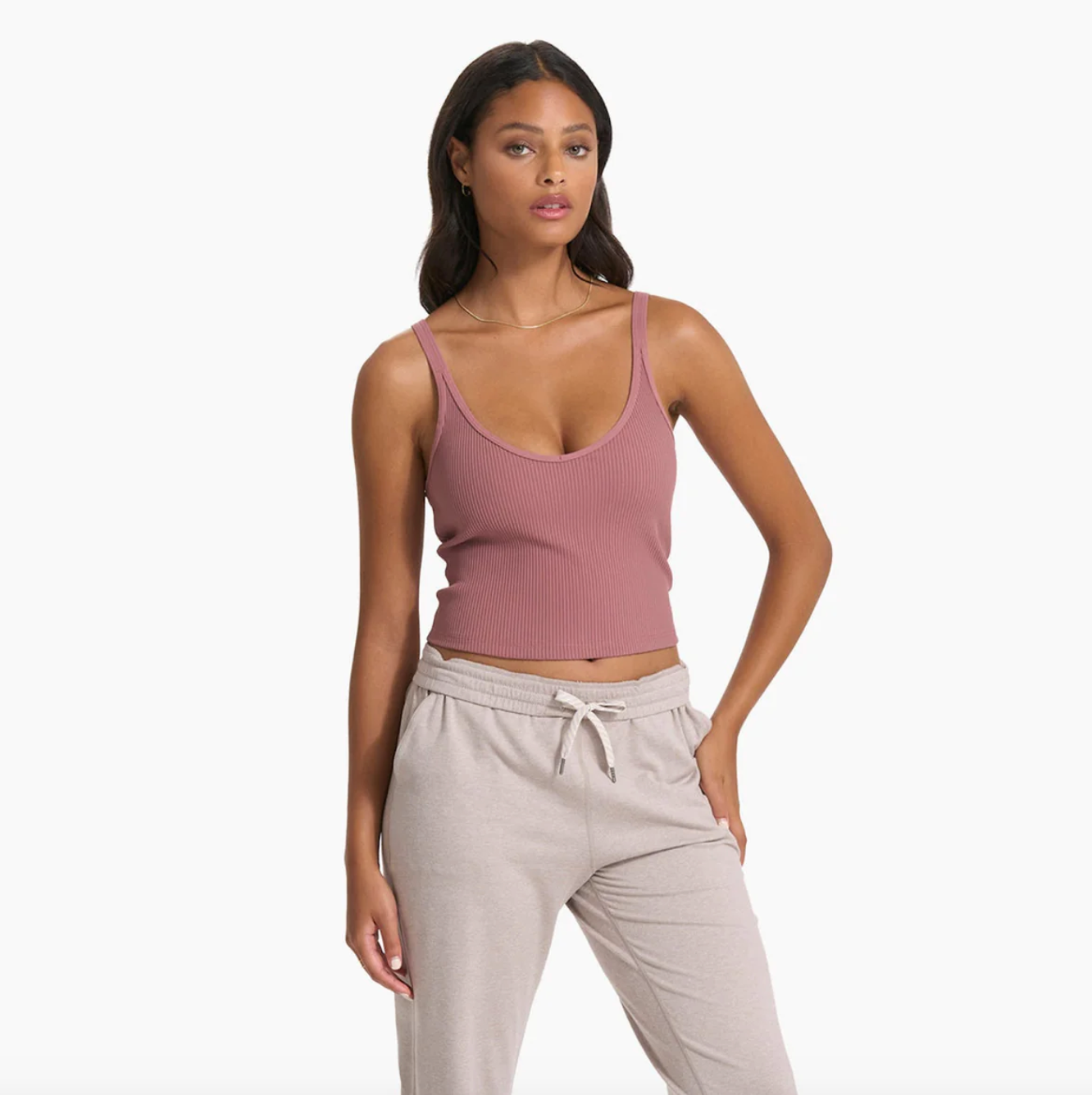 W Vuori Rib Crop Tank