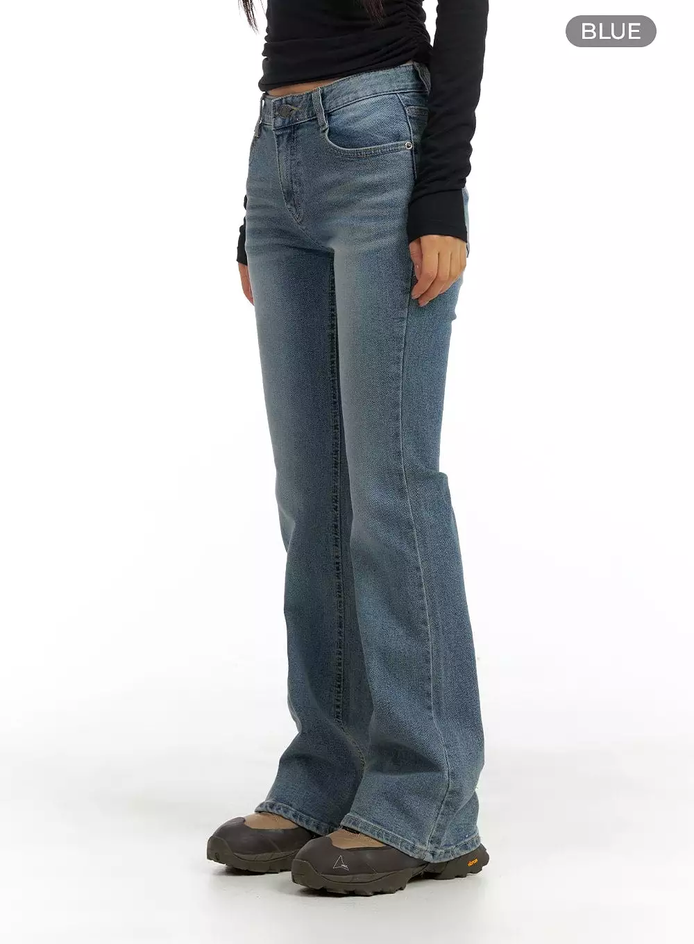 Washed Bootcut Jeans CM411