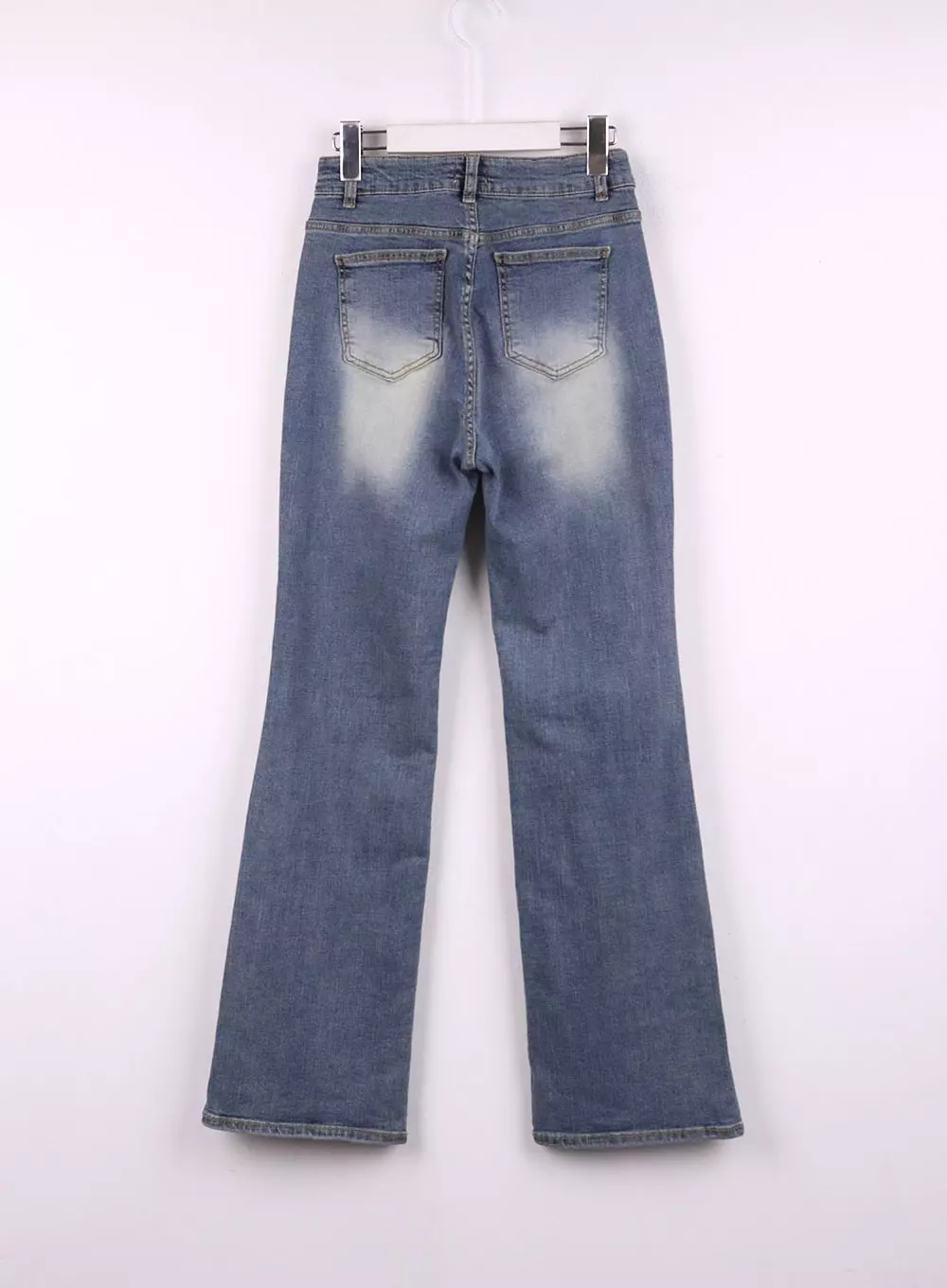 Washed Slim Fit Denim Bootcut Jeans CJ426