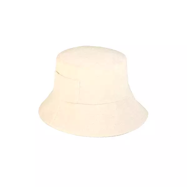 Wave Bucket Hat, Beige Terry