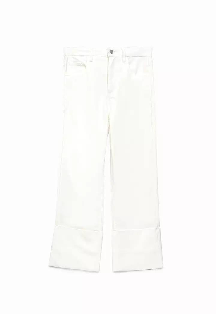 Wide Folded Solid Pants