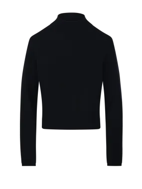 WOMAN ALLUDE BLACK CASHMERE SWEATER