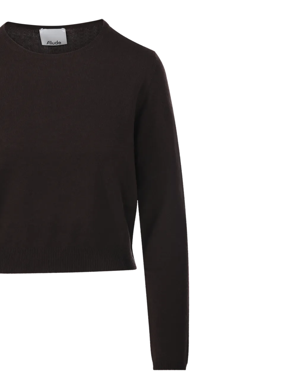 WOMAN ALLUDE DARK BROWN CASHMERE SWEATER