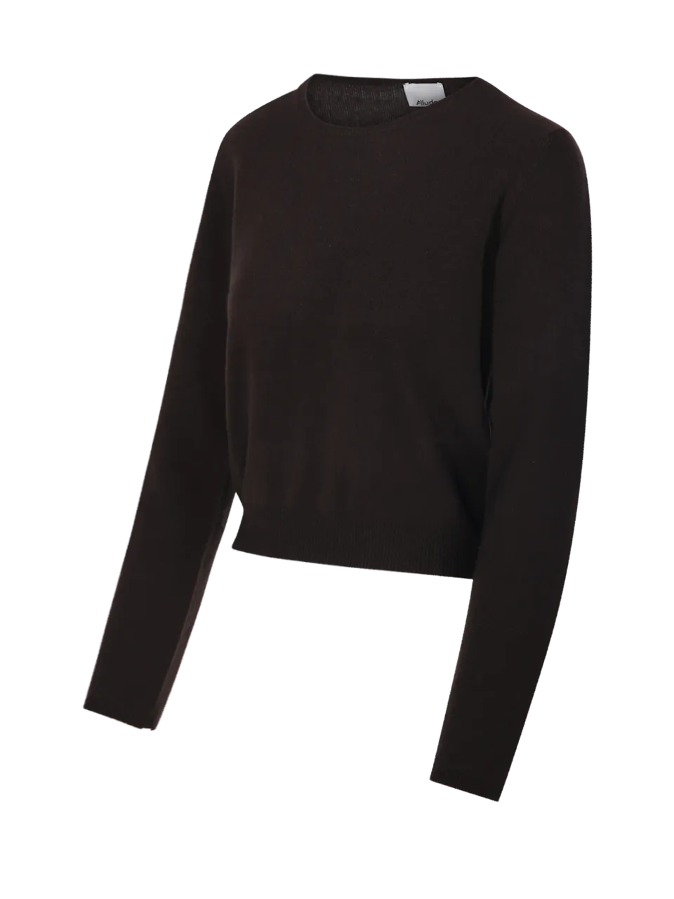 WOMAN ALLUDE DARK BROWN CASHMERE SWEATER