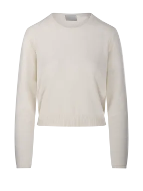 WOMAN ALLUDE WHITE CASHMERE SWEATER