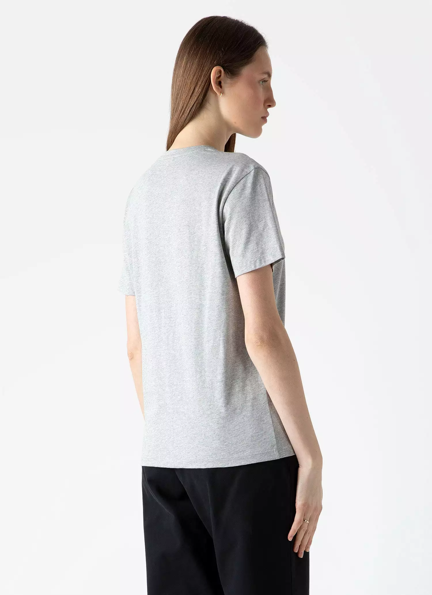 Women's Boy Fit T-shirt in Grey Melange