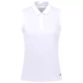 Womens Dri-FIT Victory Sleeveless Solid Polo White - SS24