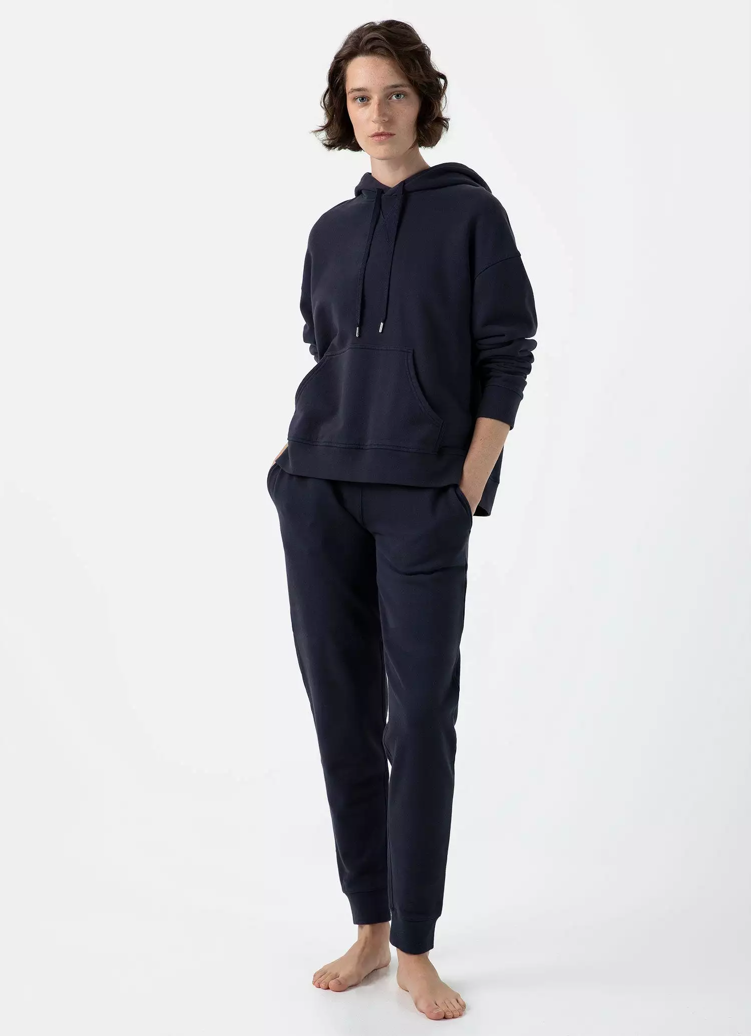 Women's Loopback Hoodie in Navy