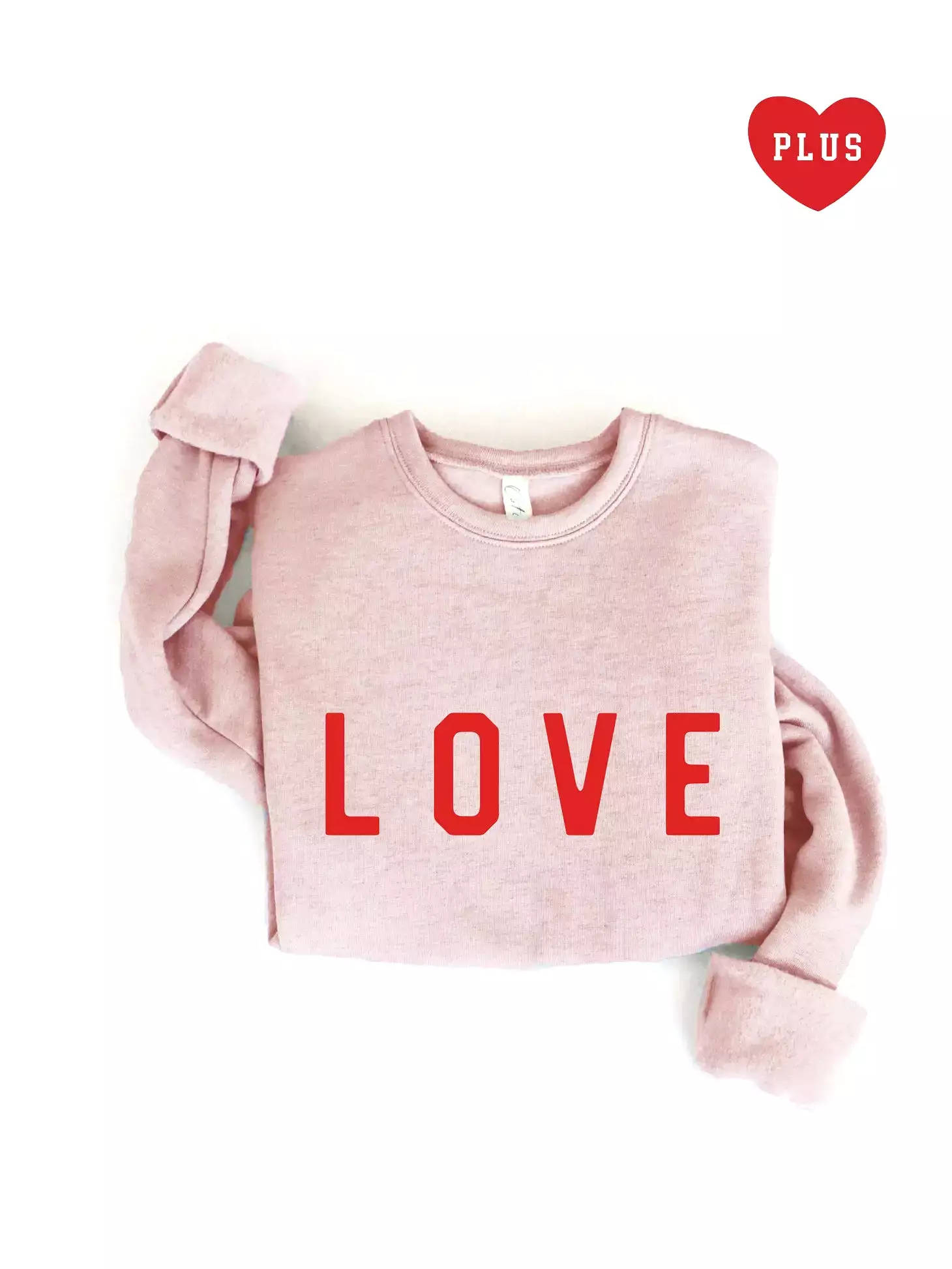 Women's Love Mid Graphic Sweatshirt Rose (Plus size available)