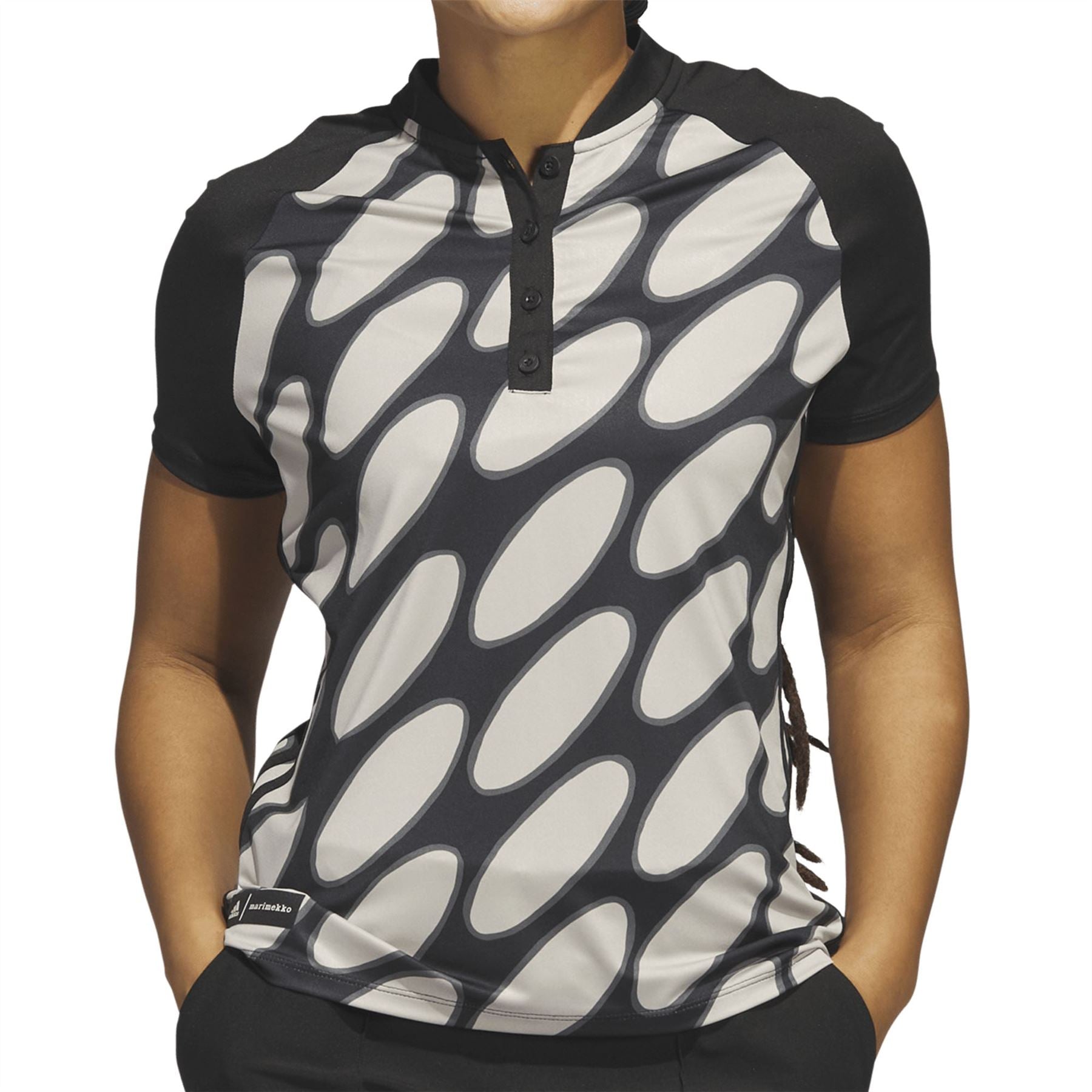 Womens Marimekko Golf Polo Black - SS23