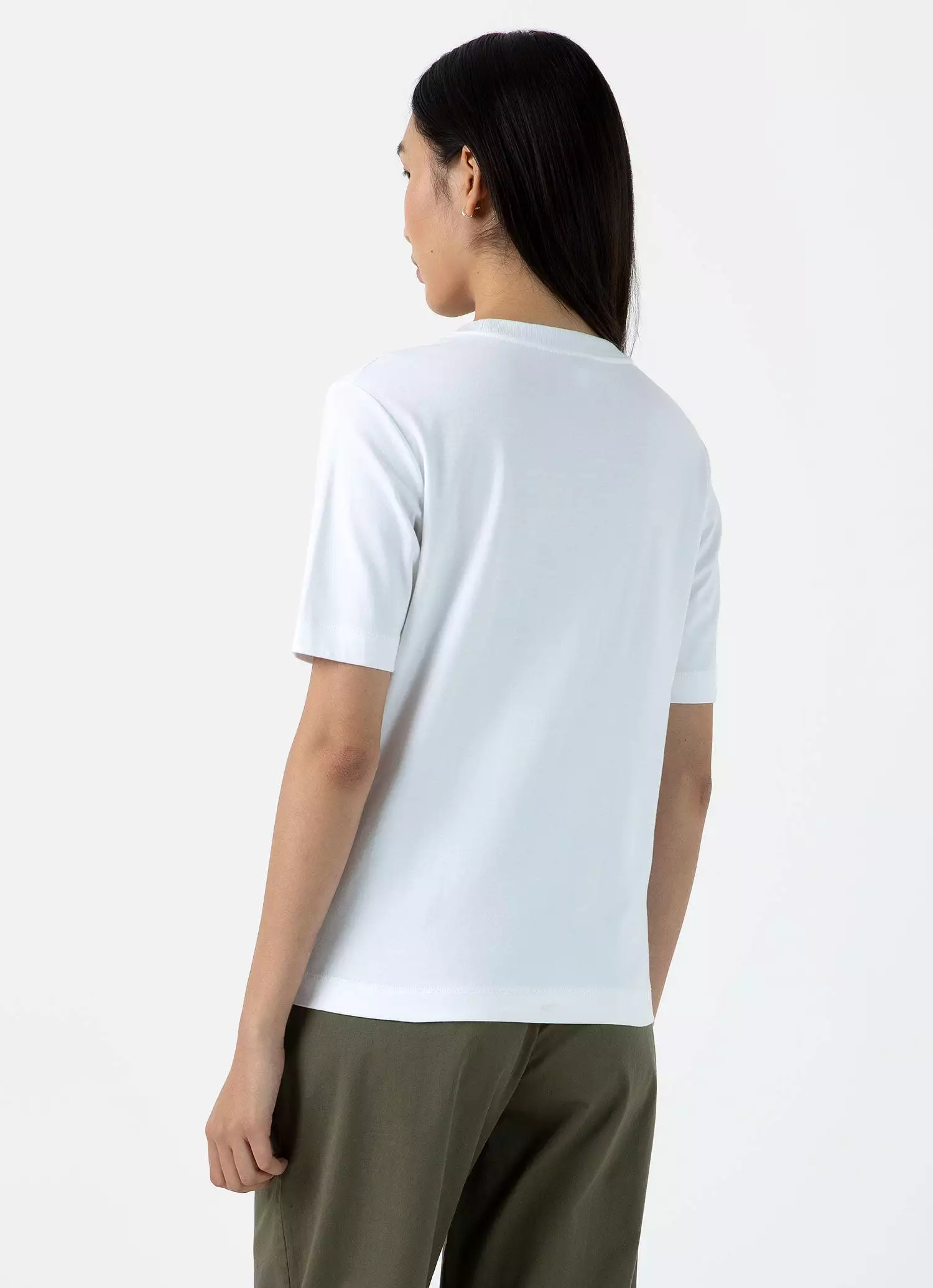 Women's Mid Sleeve T-shirt in White