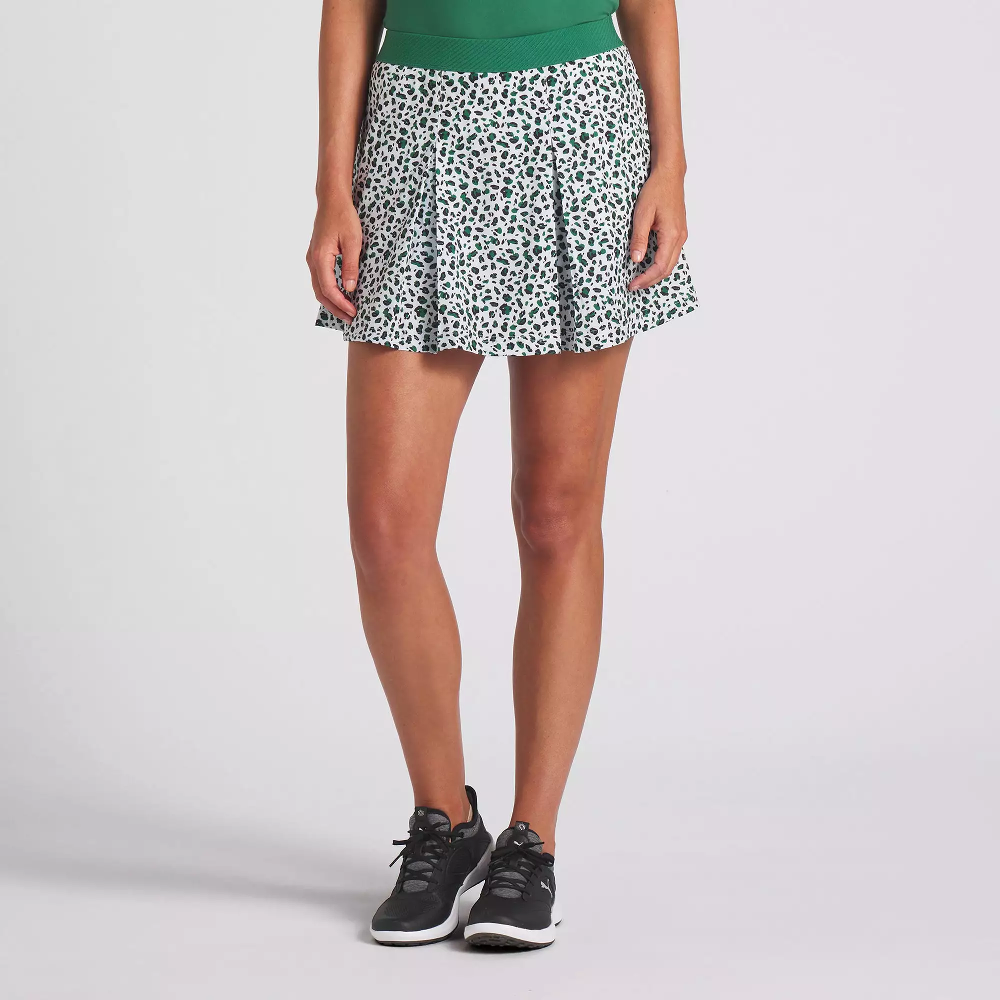 Women's Pleated Leopard Golf Skirt