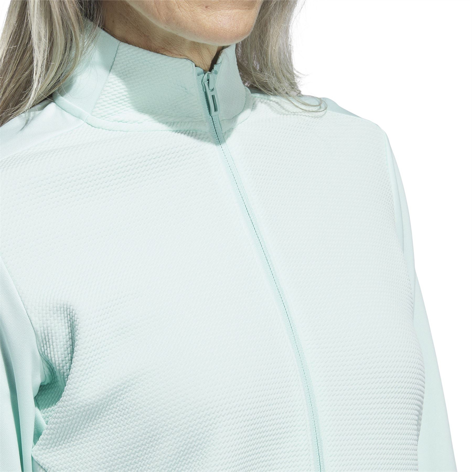 Womens Textured Full Zip Mid Layer Semi Flash Aqua - W23