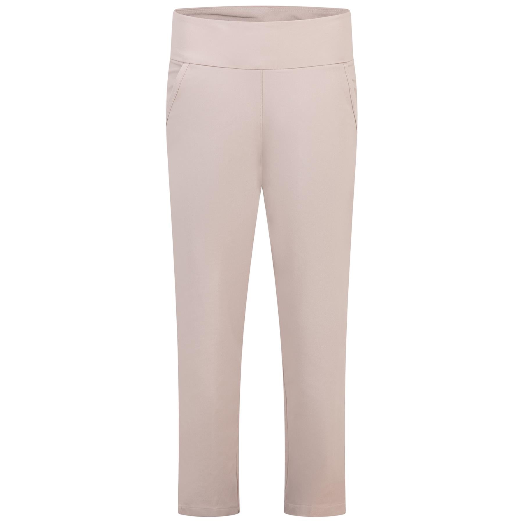 Womens Ultimate365 Regular Fit Solid Ankle Trousers Wonder Taupe - SS24