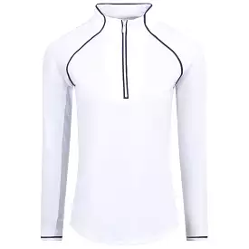 Womens Veronica Quarter Zip Mid Layer Bright White - SS24